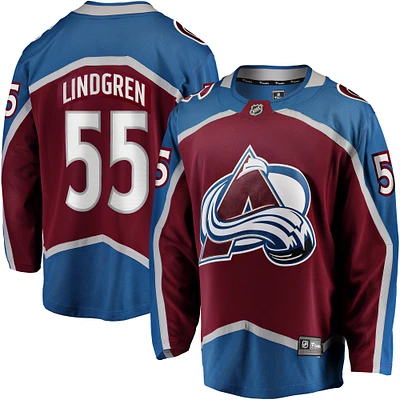 Men's Fanatics Ryan Lindgren Burgundy Colorado Avalanche Home Breakaway Jersey