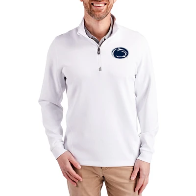 Men's Cutter & Buck Penn State Nittany Lions DryTec Traverse Stretch Eco Tri-Blend Quarter-Zip Pullover