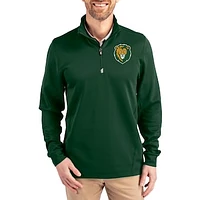 Men's Cutter & Buck  Hunter Green Southeastern Louisiana Lions DryTec Traverse Stretch Eco Tri-Blend Quarter-Zip Pullover