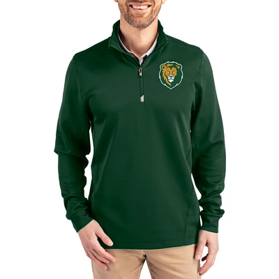 Men's Cutter & Buck  Hunter Green Southeastern Louisiana Lions DryTec Traverse Stretch Eco Tri-Blend Quarter-Zip Pullover