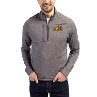 Women's Cutter & Buck Heather Bowie State Bulldogs Adapt Eco Knit Stretch Recycled DryTec Raglan Quarter-Zip Pullover