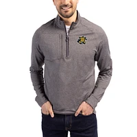Women's Cutter & Buck Heather Wichita State Shockers Adapt Eco Knit Stretch Recycled DryTec Raglan Quarter-Zip Pullover