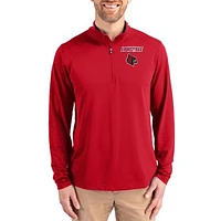 Men's Cutter & Buck  Red Louisville Cardinals Virtue DryTec Quarter-Zip Pullover