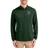 Men's Cutter & Buck  Hunter Green Dartmouth Big Virtue DryTec Quarter-Zip Pullover