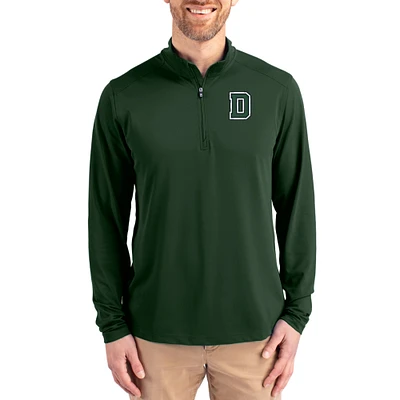 Men's Cutter & Buck  Hunter Green Dartmouth Big Virtue DryTec Quarter-Zip Pullover