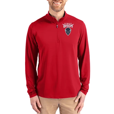 Men's Cutter & Buck Howard Bison Virtue DryTec Quarter-Zip Pullover