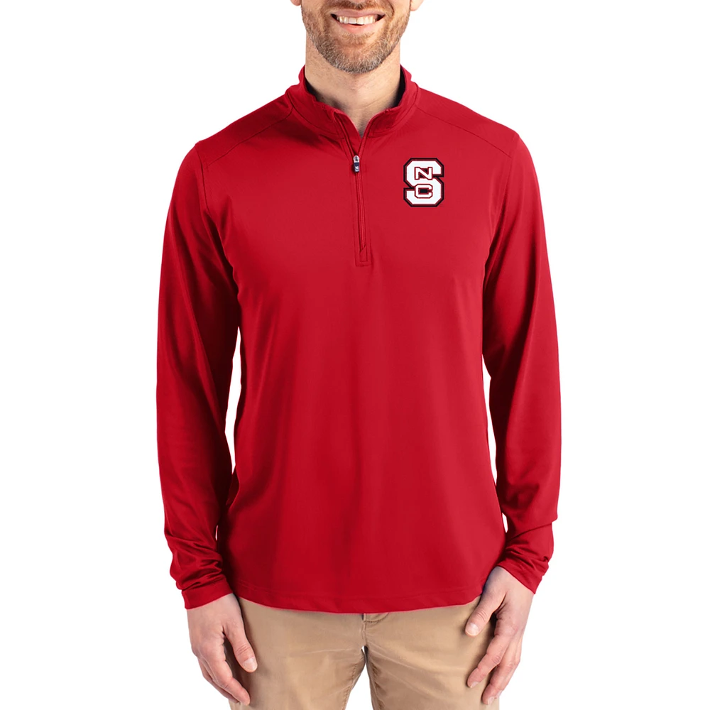 Men's Cutter & Buck NC State Wolfpack Virtue DryTec Quarter-Zip Pullover