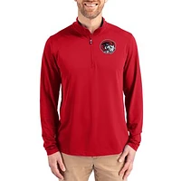 Men's Cutter & Buck  Red Winston-Salem State Rams Virtue DryTec Quarter-Zip Pullover
