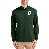 Men's Cutter & Buck  Hunter Green Charlotte 49ers Virtue DryTec Quarter-Zip Pullover