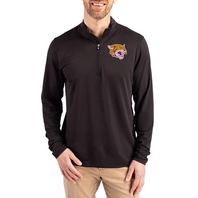 Men's Cutter & Buck  Black Bethune-Cookman Wildcats Virtue DryTec Quarter-Zip Pullover