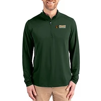 Men's Cutter & Buck  Hunter Green Florida A&M Rattlers Virtue DryTec Quarter-Zip Pullover