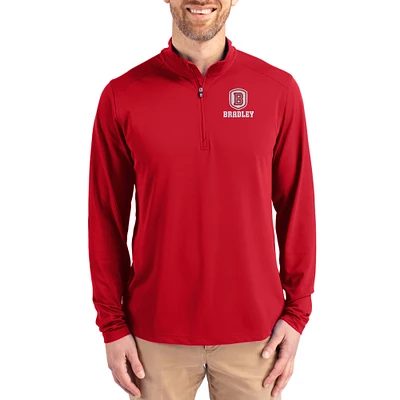 Men's Cutter & Buck Bradley Braves Virtue DryTec Quarter-Zip Pullover