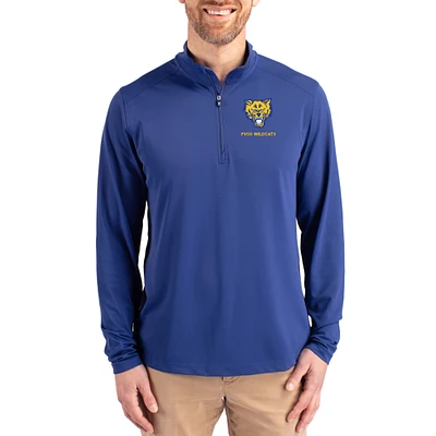 Men's Cutter & Buck Fort Valley State Wildcats Virtue DryTec Quarter-Zip Pullover