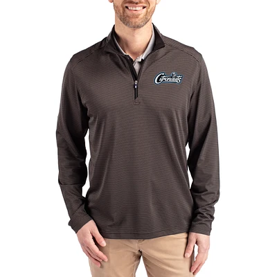 Men's Cutter & Buck UCF Knights Virtue Micro Stripe DryTec Quarter-Zip Pullover