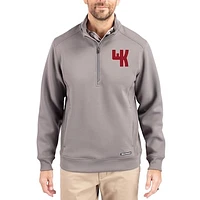 Men's Cutter & Buck Western Kentucky Hilltoppers Roam Eco Recycled Quarter-Zip Pullover