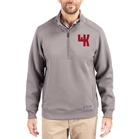 Men's Cutter & Buck Western Kentucky Hilltoppers Roam Eco Recycled Quarter-Zip Pullover