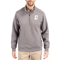 Men's Cutter & Buck  Gray Charlotte 49ers Roam Eco Recycled Quarter-Zip Pullover