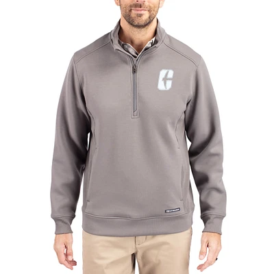 Men's Cutter & Buck  Gray Charlotte 49ers Roam Eco Recycled Quarter-Zip Pullover