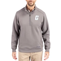 Men's Cutter & Buck  Gray Charlotte 49ers Roam Eco Recycled Quarter-Zip Pullover