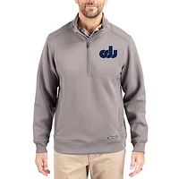 Men's Cutter & Buck  Gray Old Dominion Monarchs Roam Eco Recycled Quarter-Zip Pullover