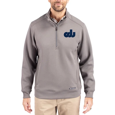 Men's Cutter & Buck  Gray Old Dominion Monarchs Roam Eco Recycled Quarter-Zip Pullover