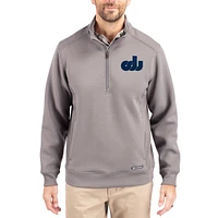 Men's Cutter & Buck  Gray Old Dominion Monarchs Roam Eco Recycled Quarter-Zip Pullover