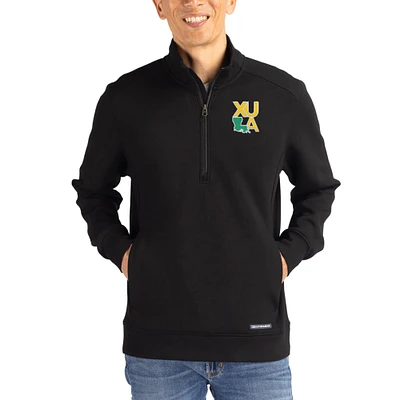 Men's Cutter & Buck Xavier University of Louisiana Gold Rush Roam Eco Recycled Quarter-Zip Pullover