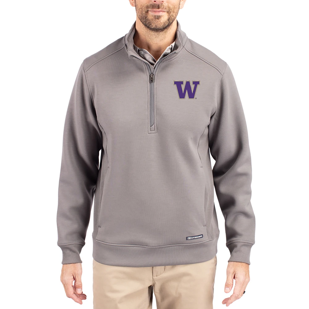 Men's Cutter & Buck Washington Huskies Roam Eco Recycled Quarter-Zip Pullover