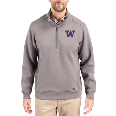 Men's Cutter & Buck Washington Huskies Roam Eco Recycled Quarter-Zip Pullover
