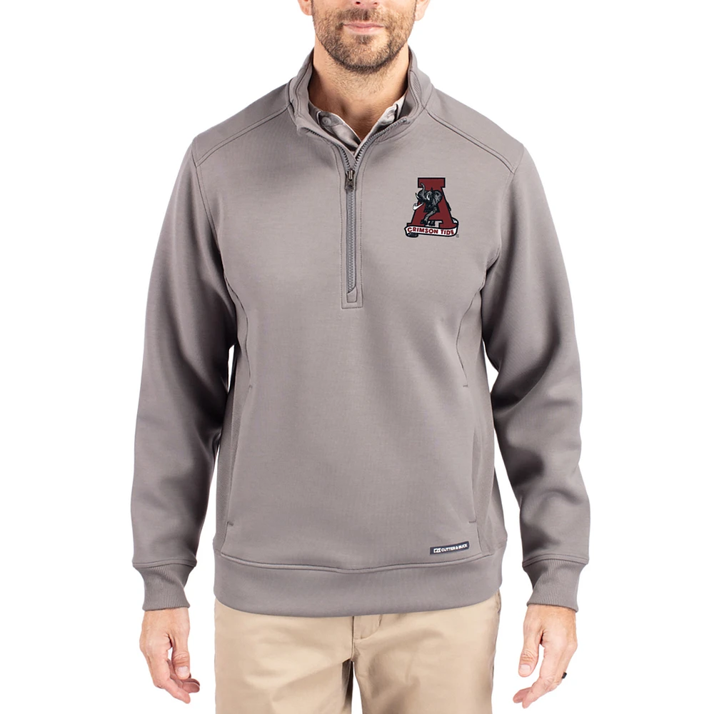 Men's Cutter & Buck Alabama Crimson Tide Roam Eco Recycled Quarter-Zip Pullover