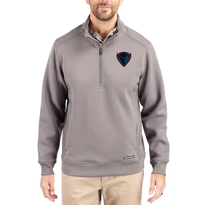 Men's Cutter & Buck DePaul Blue Demons Roam Eco Recycled Quarter-Zip Pullover