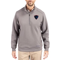 Men's Cutter & Buck DePaul Blue Demons Roam Eco Recycled Quarter-Zip Pullover