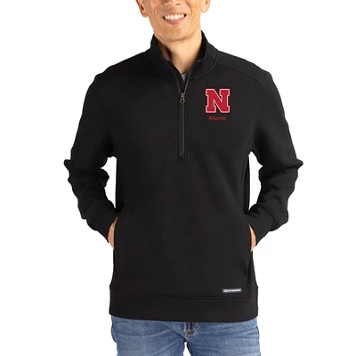 Men's Cutter & Buck Nebraska Huskers Roam Eco Recycled Quarter-Zip Pullover