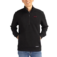 Men's Cutter & Buck Arkansas Razorbacks Roam Eco Recycled Quarter-Zip Pullover