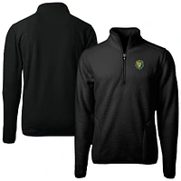 Men's Cutter & Buck Black Southeastern Louisiana Lions Cascade Eco Sherpa Fleece Quarter-Zip Pullover Jacket