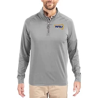 Men's Cutter & Buck Northern Arizona Lumberjacks Adapt Eco Knit Stretch Recycled Quarter-Zip Pullover