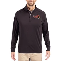 Men's Cutter & Buck Illinois State Redbirds Adapt Eco Knit Stretch Recycled Quarter-Zip Pullover