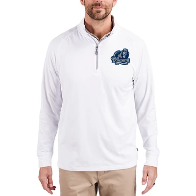 Men's Cutter & Buck Old Dominion Monarchs Adapt Eco Knit Stretch Recycled Quarter-Zip Pullover