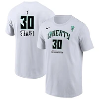 Men's Nike Breanna Stewart White New York Liberty Heroine Edition Name & Number T-Shirt
