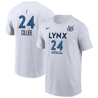 Men's Nike Napheesa Collier White Minnesota Lynx Heroine Edition Name & Number T-Shirt