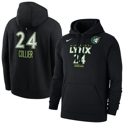 Men's Nike Napheesa Collier Black Minnesota Lynx Rebel Edition Name & Number Pullover Hoodie