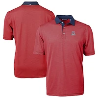 Men's Cutter & Buck  Red/Navy Arizona Wildcats DryTec Virtue Eco Pique Recycled Polo