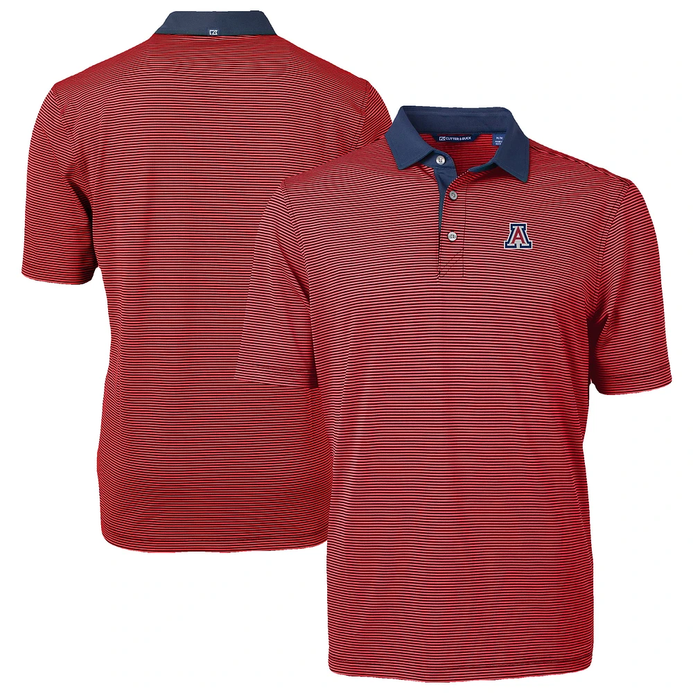 Men's Cutter & Buck Red/Navy Arizona Wildcats DryTec Virtue Eco Pique Recycled Polo