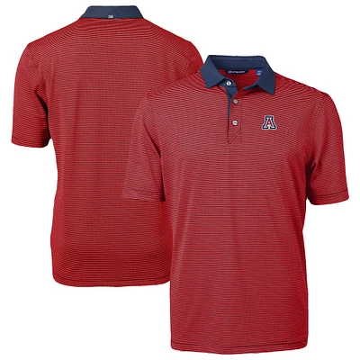 Men's Cutter & Buck  Red/Navy Arizona Wildcats DryTec Virtue Eco Pique Recycled Polo