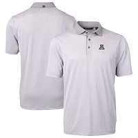 Men's Cutter & Buck  Gray/White Arizona Wildcats DryTec Virtue Eco Pique Recycled Polo