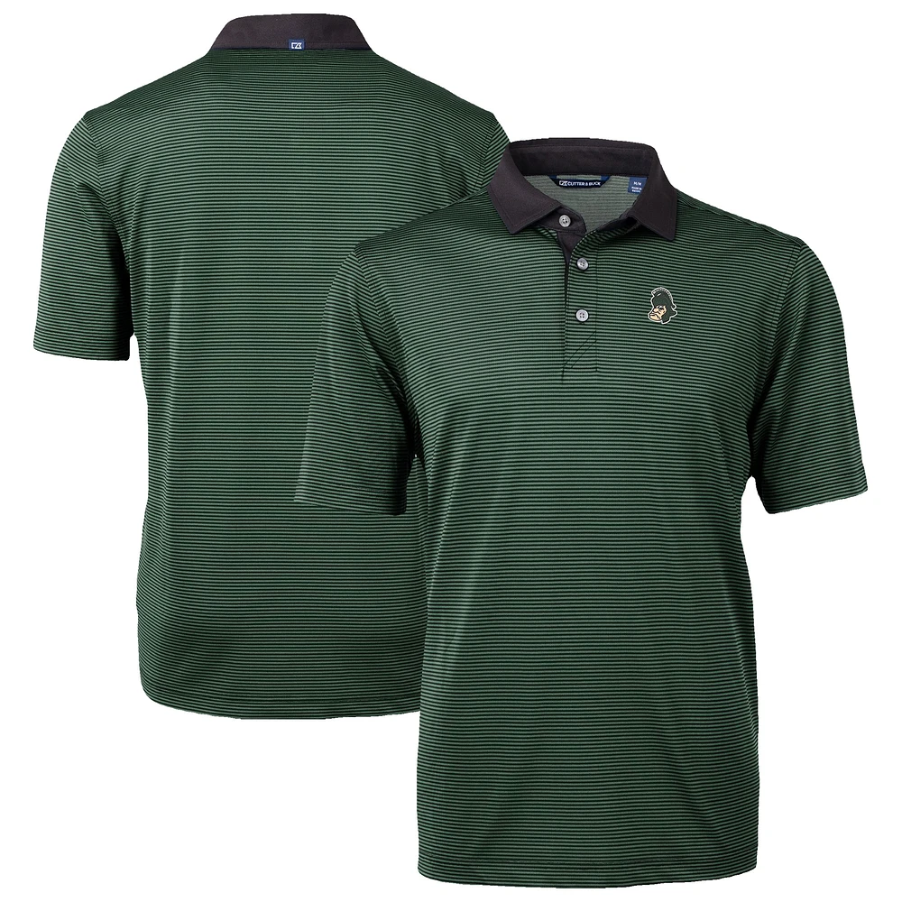 Men's Cutter & Buck Hunter Green/Black Michigan State Spartans DryTec Virtue Eco Pique Recycled Polo