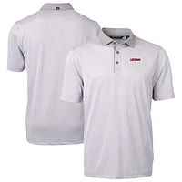 Men's Cutter & Buck  Gray/White UConn Huskies DryTec Virtue Eco Pique Recycled Polo