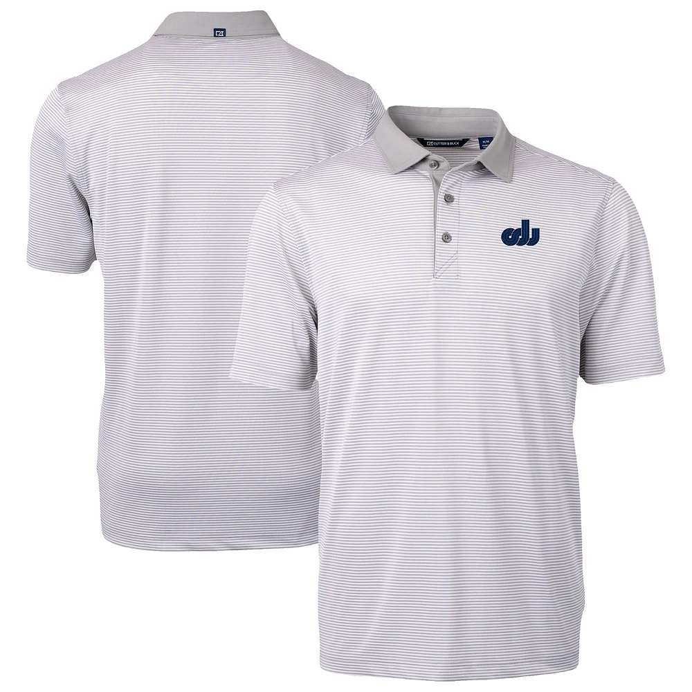 Men's Cutter & Buck Gray/White Old Dominion Monarchs DryTec Virtue Eco Pique Recycled Polo