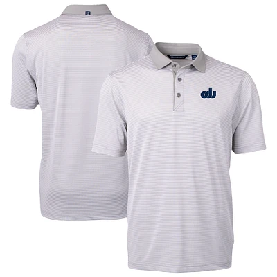 Men's Cutter & Buck  Gray/White Old Dominion Monarchs DryTec Virtue Eco Pique Recycled Polo