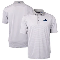Men's Cutter & Buck  Gray/White Old Dominion Monarchs DryTec Virtue Eco Pique Recycled Polo